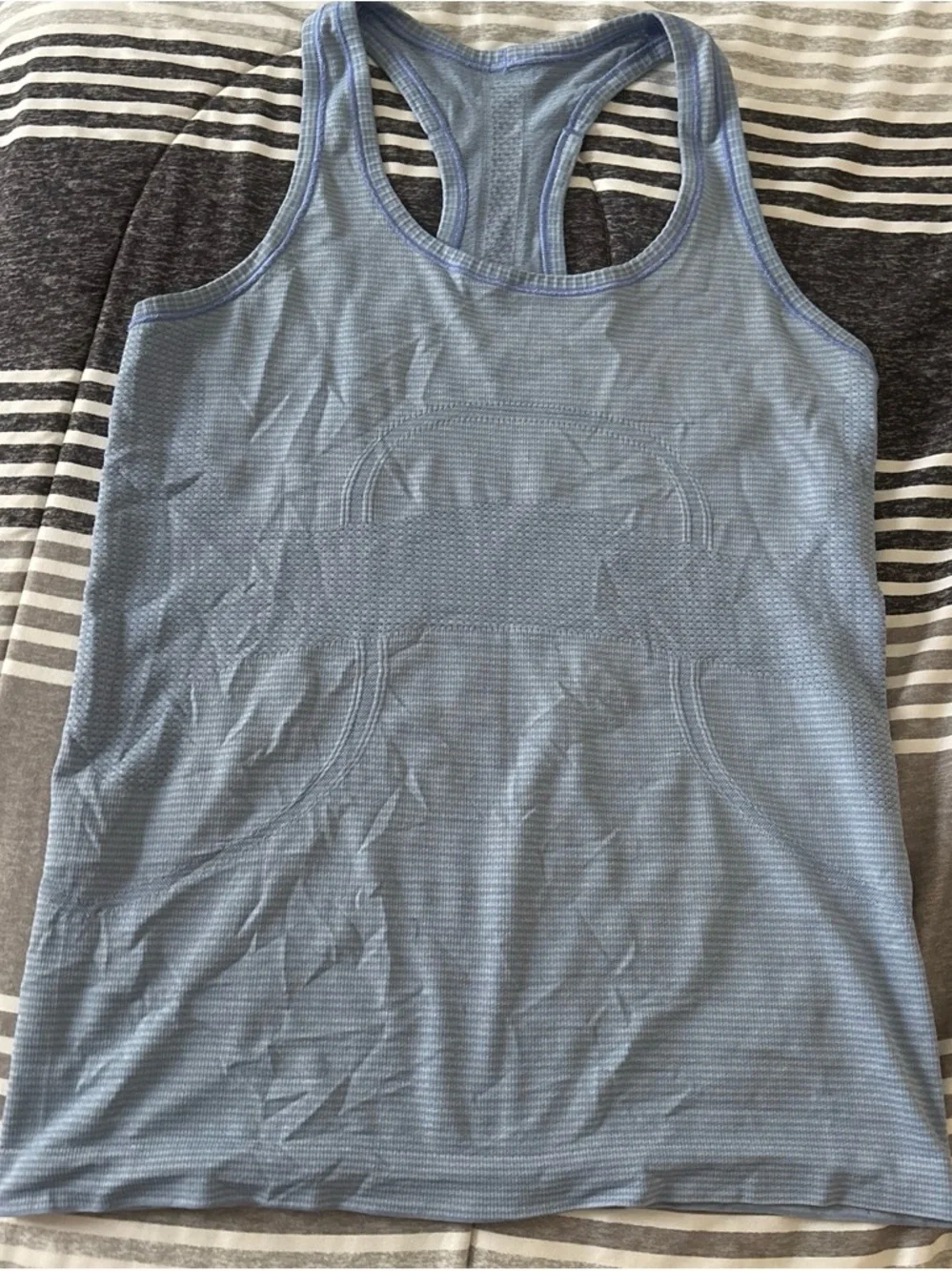 lululemon athletica Light Blue Racerback Seamless Tank